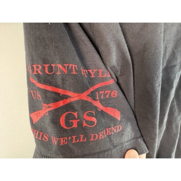 Grunt Style Mens XXL Military THE OATH American Flag Veteran Tshirt Black - Picture 10 of 12
